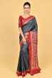 BLACK TUSSAR PRINTED BATIK SAREE