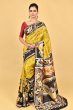 YELLOW BATIK SILK SAREE