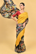 YELLOW BATIK SILK SAREE