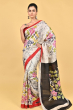 OFF WHITE SILK BATIK SAREE