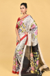 OFF WHITE SILK BATIK SAREE