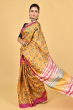 YELLOW TUSSAR PRINTED SAREE