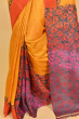 YELLOW PRINTED PURE SILK SAREE