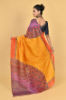 YELLOW PRINTED PURE SILK SAREE