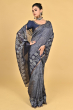 NAVY BLUE MUNGA TUSSAR SAREE