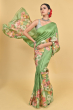 GREEN BATIK SILK SAREE