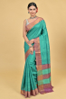 GREEN TUSSAR PRINTED SAREE