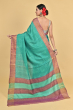 GREEN TUSSAR PRINTED SAREE