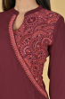 MAROON RAYON EMBROIDERED LONG KAMEEZ