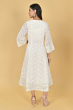 WHITE CHIKON LONG DRESS