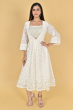 WHITE CHIKON LONG DRESS