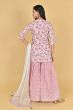 PINK COTTON PRINTED SHARARA SET