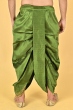 GREEN READY TO WEAR DUPION SILK DHOTI