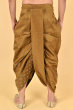 TOBACCO BROWN READY TO WEAR DUPION SILK DHOTI