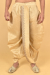 BEIGE READY TO WEAR DUPION SILK DHOTI