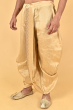 BEIGE READY TO WEAR DUPION SILK DHOTI