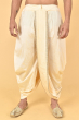 BEIGE COTTON TUSSAR READY TO WEAR DHOTI