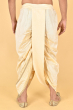 BEIGE COTTON TUSSAR READY TO WEAR DHOTI