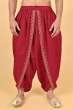 RED COTTON TUSSAR READY TO WEAR DHOTI