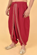 RED COTTON TUSSAR READY TO WEAR DHOTI