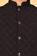 DARK BROWN JACQUARD WOVEN ETHNIC JACKET