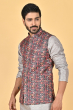 MULTI COLOURED DIGITAL PRINTED ETHNIC JACKET