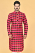 MULTI COLOUR CHECKERED COTTON SLUB LONG KURTA