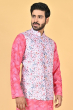 PINK DIGITAL PRINTED ETHNIC JACKET