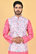 PINK DIGITAL PRINTED ETHNIC JACKET