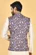 BROWN DIGITAL PRINTED ETHNIC JACKET