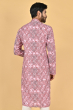 MAROON PRINTED COTTON BLEND LONG KURTA