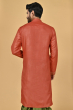 RUST TUSSAR EXCLUSIVE EMBROIDERED LONG KURTA