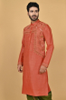 RUST TUSSAR EXCLUSIVE EMBROIDERED LONG KURTA