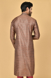 BROWN JACQUARD PRINTED EXCLUSIVE LONG KURTA