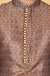 BROWN JACQUARD PRINTED EXCLUSIVE LONG KURTA