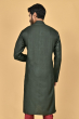 GREEN TUSSAR EXCLUSIVE EMBROIDERED LONG KURTA