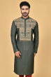 GREEN TUSSAR EXCLUSIVE EMBROIDERED LONG KURTA