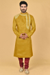 MUSTARD TUSSAR EXCLUSIVE EMBROIDERED LONG KURTA