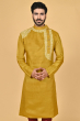 MUSTARD TUSSAR EXCLUSIVE EMBROIDERED LONG KURTA