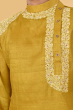 MUSTARD TUSSAR EXCLUSIVE EMBROIDERED LONG KURTA