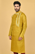 MUSTARD TUSSAR EXCLUSIVE EMBROIDERED LONG KURTA