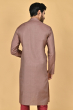 BROWN TUSSAR EXCLUSIVE EMBROIDERED LONG KURTA