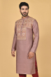 BROWN TUSSAR EXCLUSIVE EMBROIDERED LONG KURTA