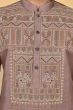 BROWN TUSSAR EXCLUSIVE EMBROIDERED LONG KURTA