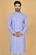 BLUE COTTON PRINTED EXCLUSIVE LONG KURTA