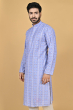 BLUE COTTON PRINTED EXCLUSIVE LONG KURTA