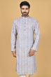 MULTI COLOUR PRINTED COTTON BLEND LONG KURTA