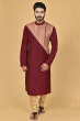 MAROON COTTON SLUB EXCLUSIVE LONG KURTA