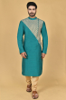 GREEN COTTON SLUB EXCLUSIVE LONG KURTA