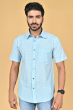 SKY BLUE COTTON HALF SHIRT